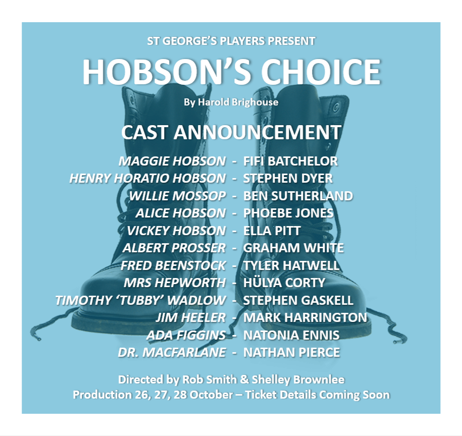 Hobson’s Choice: Cast Announcement